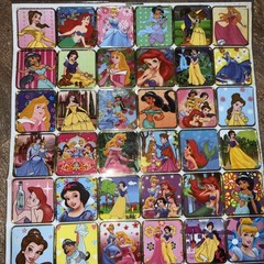 Vtg DISNEY PRINCESS Laser Stickers CINDERELLA Snow White ARIEL AURORA Belle
