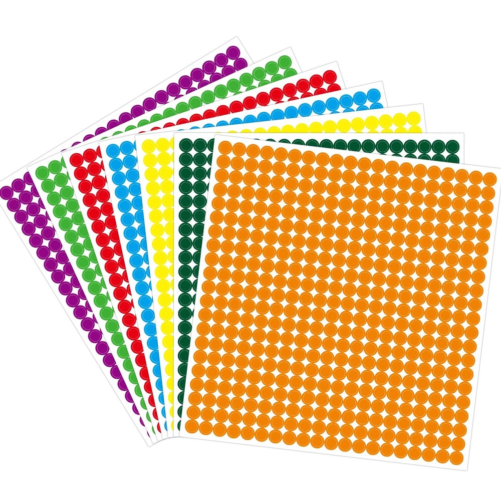 11760Pcs Small Colored Dot Stickers, 1/4″ Rainbow Colored Coding Labels Tiny …