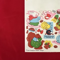 Vintage Sandylion The Forest Gave A Party Maxi Activity Sticker 1984 Rare