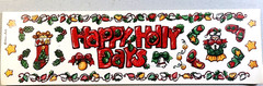 Karen Foster Happy Holly Days Christmas Lights Clear Stickers Borders 2000 NOS
