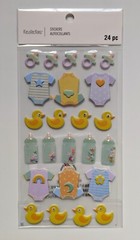 Baby Icons Bottles Onsies Pacifiers Ducks Scrapbooking Stickers Recollections