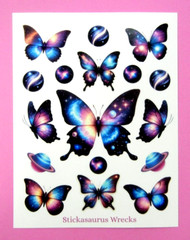 Galaxy Butterflies Sticker Sheet