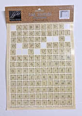 Vintage Scrapbook Alphabet LOT – 9 Sets of Square Shaped Letters/Numbers