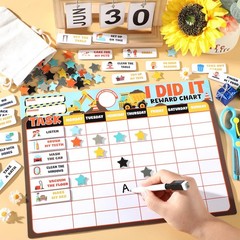 Magnetic Reward Chart for Kids at Home Construction Theme I Did It Motivate B…