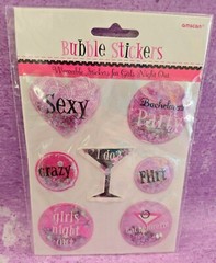 Girls Night Scrapbooking LOT of 6 Wine Party Crown Lipstick Flirt Embellishments