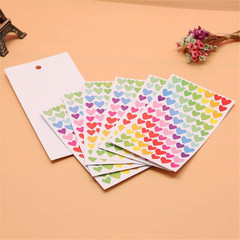 18 Sheets 1512 Pcs Colorful Heart Shape Self Adhesive Stickers, for Scrapbooking