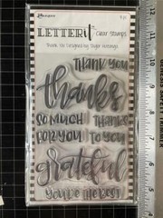 New LETTER IT Ranger rubber stamp THANKS THANK YOU clear free USA ship