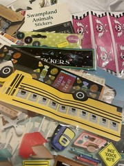 NEW LOT SCRAPBOOKING STICKERS , DIE CUTS , RUB ONS & TATTOOS. Roughly 40-50pcs
