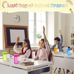 12 Set End of Year Gifts for Students 10 oz Water Bottles Bulk Colorful Snack…