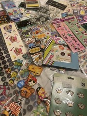 NEW LOT SCRAPBOOKING STICKERS , DIE CUTS , RUB ONS & TATTOOS. Roughly 40-50pcs