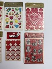 Vintage Hallmark Candy Conversation Hearts Lips Valentines Day Lot – 34 Sheets