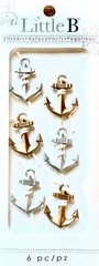 Little B Anchors Stickers 6 pcs RARE