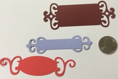 FANCY LABLE TRIO Die-Cuts(6pc)MADE in USA•Journaling•Memories•Scrapbooking •Tags
