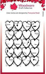 Woodware Craft COLLECTION CLEAR ACRYLIC STAMPS – HEART BACKGROUND