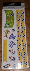 KeepSake Essentials Sports Lg Asst Soccer & Basketball Scrapbook Stickers 2 Pgs