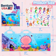 3 Sets Dress-Up Reusable Sticker Book for Toddlers, 3D Sticker Book for Kids 3 4