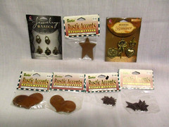 7 NEW Pkg ~ Scrapbook ~ Greeting Cards ~ Rustic Romantic Accents ~ & Charms
