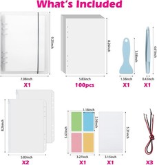 Reusable Sticker Album with 100 Sheets, Collecting Book with Pockets, A5
