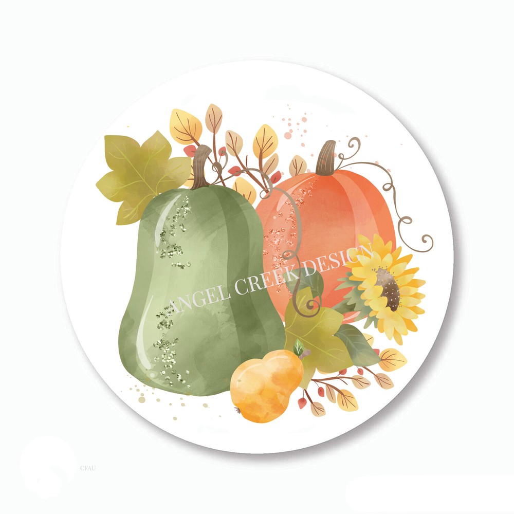 Fall Autumn Pumpkin and Squash Scrapbook Stickers Labels Autumn Envelope Seals