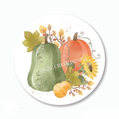 Fall Autumn Pumpkin and Squash Scrapbook Stickers Labels Autumn Envelope Seals