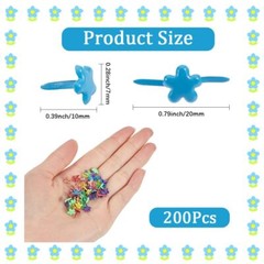 1 Box 200Pcs Flower Paper Fasteners Split Pins Mini Multicolor Iron Metal Scr…