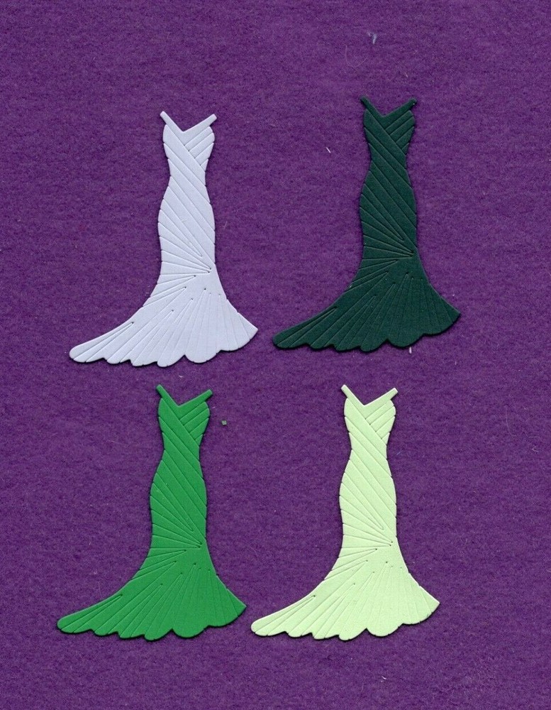 DRESS FANCY formal wedding prom die cuts scrapbook cards