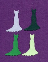 DRESS FANCY formal wedding prom die cuts scrapbook cards