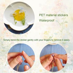 Butterfly Floral Stickers Bulk – 320 Pcs Transparent Realistic Dried Pressed …