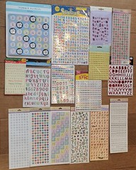 Qty 35 Pack Alphabet Letters Numbers Symbols Stickers Scrap Book Crafts (LOT H)