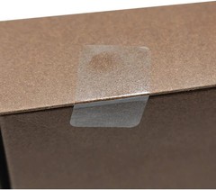 Hybsk Clear Seal Sticker Labels 1X2 Inch Rectangle Square Crystal Clear Retail P