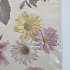 K&Company Embossed Stickers White Flowers(2) Pastel Flowers(1) Scrapbooking