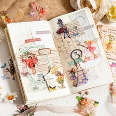 30pcs Flower Fairy PET Scrapbooking Stickers Fantasy Angel Elf Diary Decals DIY