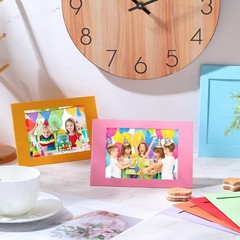 Maitys 100 Pcs Paper Picture Frames with Easel 4 x 6 Inch Cardboard Photo Fra…