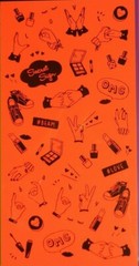 Vintage Secret Sign Language Sticker Pack Neon Orange