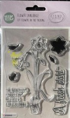 New Veer & Moon Flower Language A6 Clear rubber Stamp NARCISSUS free USA ship