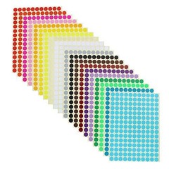 16500 Round Dot Stickers 3/8″ Color Coding Labels – 20 Colors, 100 Sheets