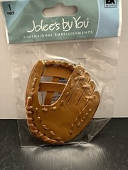 Jolee’s Boutique Baseball Mitt Glove Phrase Sticker Scrapbooking