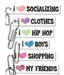 Soft Spoken I Love Boys Shopping Hip Hop Clothes My Friends Socializing Stickers