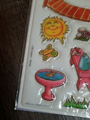 Vintage Puffy Stickers «A Wuzzle Carnival» Walt Disney Style 4 