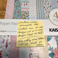 Kaiser Crafts SILVER BELLS & CHRISTMAS WISHES 12 x 12 Papers Ephemera Stickers