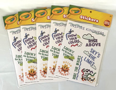 Crayola Inspirational 5 pack Sticker Sheet Back to School 50 sheets/400 stickers