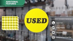 Consecutive Number Stickers 1-100, 0.5″ Round Dot Labels for Classroom, Office,