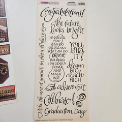 NEW Scrapbook SCHOOL GRADUATION Embellishments Stickers Rub-On Titles Ribbon