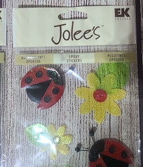 Jolee’s Boutique EK Success Lady Bugs Flowers Epoxy Stickers Crafts New