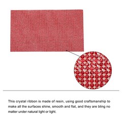 Bling Rhinestone Sheet Self-Adhesive Sticker 4.72 x 7.87 Inch Light Red