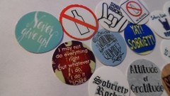 Pre Cut One Inch Bottle Cap Images! SOBRIETY SOBER ALCOHOLISM ALCOHOL FREE SHIP