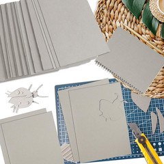 50 Pack Chipboard Sheets, 8.5 X 11 Inch 50PT Heavy Duty Chipboard Sheets for Boo