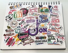 Colorful Cheerleading Stickers (Random Set of 25) for Water Bottles Laptops