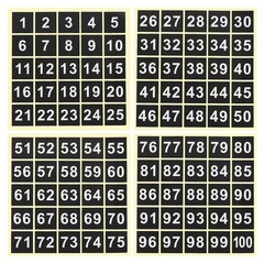 1.5″ Consecutive Number Stickers, 1 Set Self Adhesive Number Decals, Black