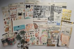 Huge SCRAPBOOK Bundle Echo Park Paper Stickers Embellishments Simple Stories Lot